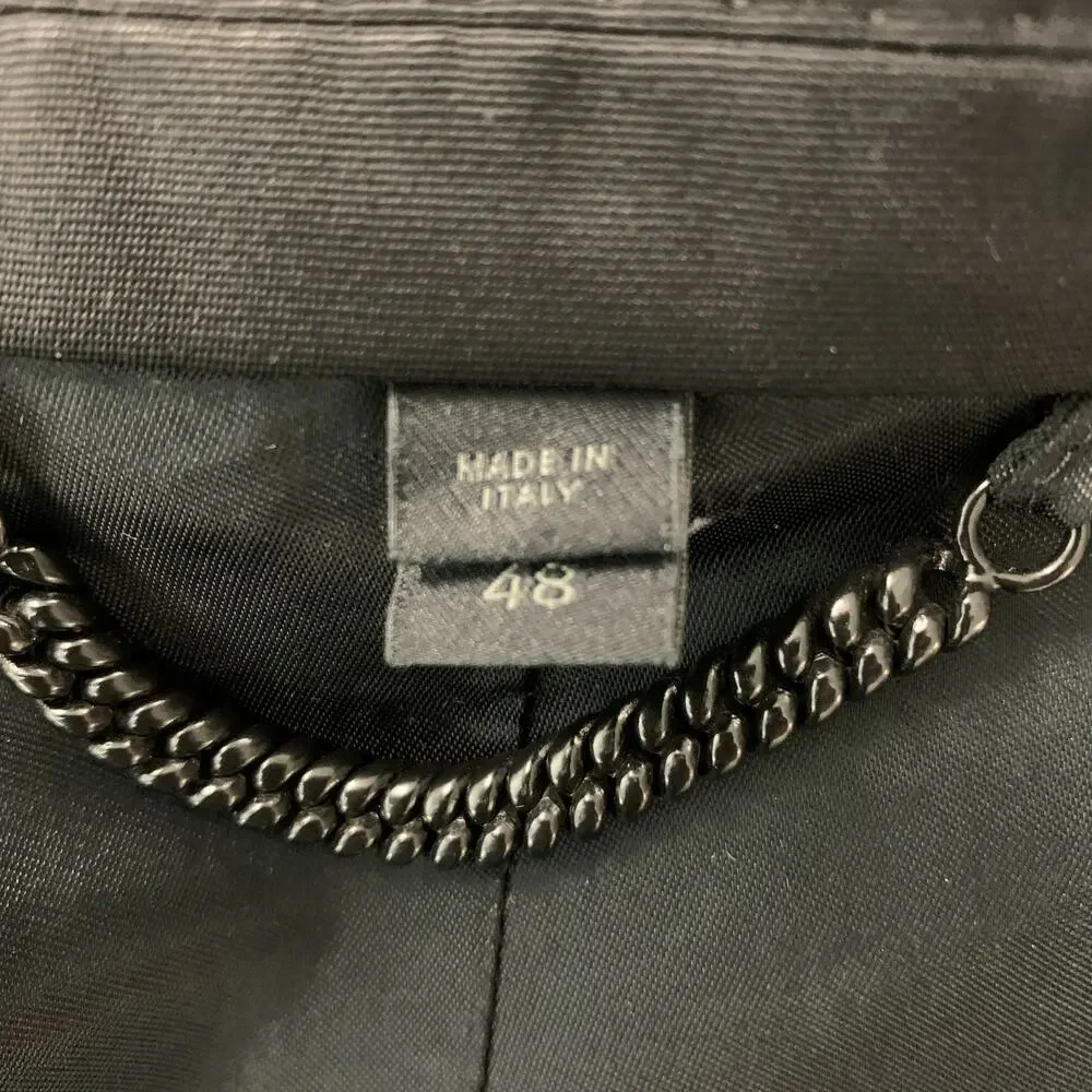 BURBERRY PRORSUM Chest Size 38 Black Virgin Wool Tuxedo Sport Coat